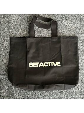 SET Active Black Canvas Tote Bag